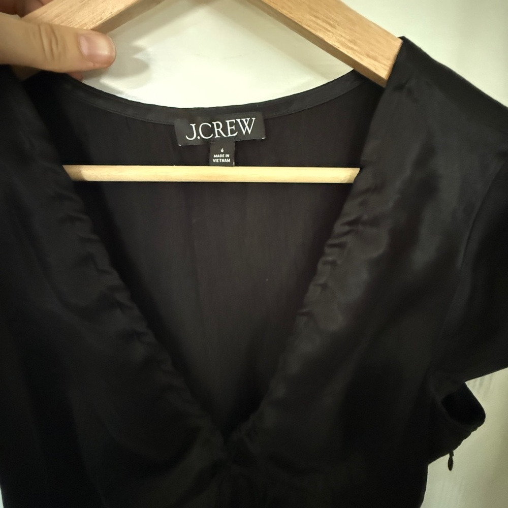 J. Crew Short Sleeve Slip Dress Satin - Picture 4 of 7